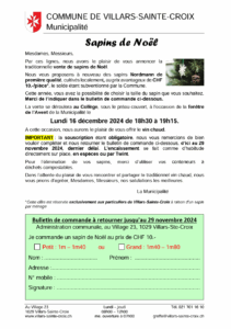 Vente des sapins de Noël 2024